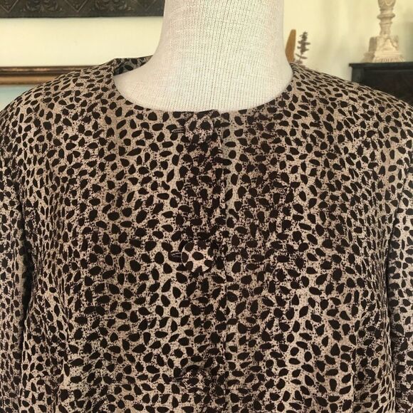 Leslie Fay Button Up Tunic Blouse Size 14 Petite - Picture 2 of 7